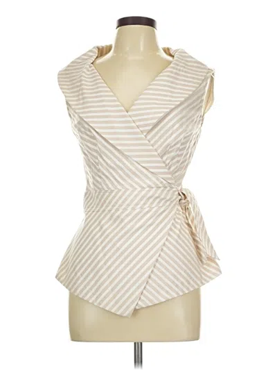 Pre-owned Finley Sleeveless Blouse In Ivory