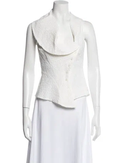 Pre-owned Finley Sleeveless Top In White