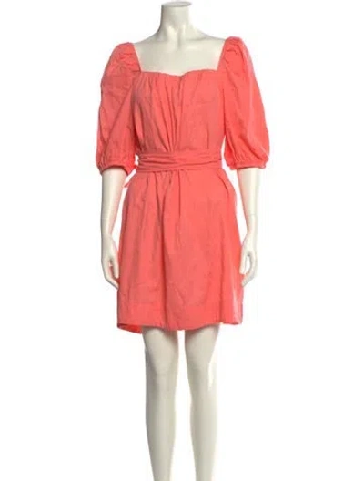 Pre-owned Finley Square Neckline Mini Dress In Pink