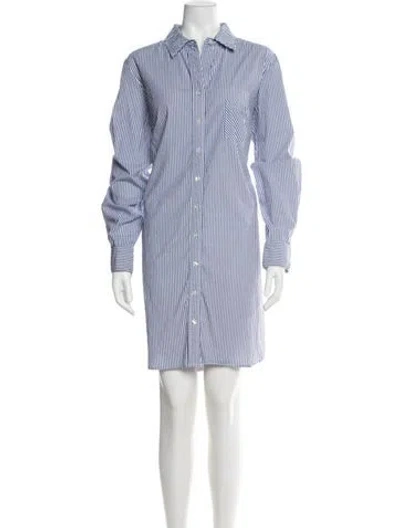 Pre-owned Finley Striped Mini Dress In Blue