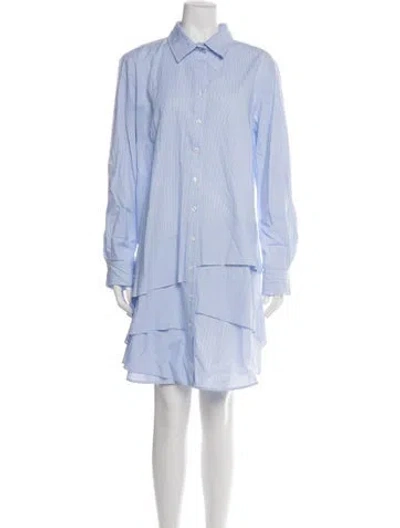 Pre-owned Finley Striped Mini Dress In Blue