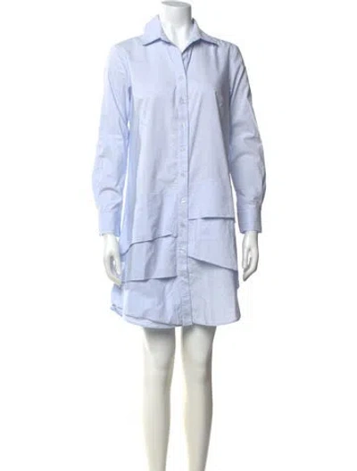 Pre-owned Finley Striped Mini Dress In Blue