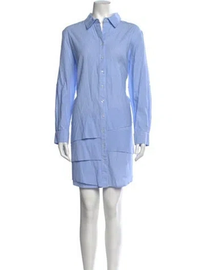 Pre-owned Finley Striped Mini Dress In Blue/white