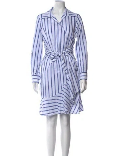 Pre-owned Finley Striped Mini Dress In Blue/white