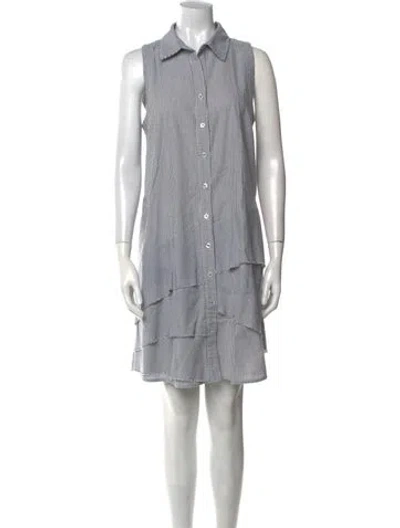 Pre-owned Finley Striped Mini Dress In Gray