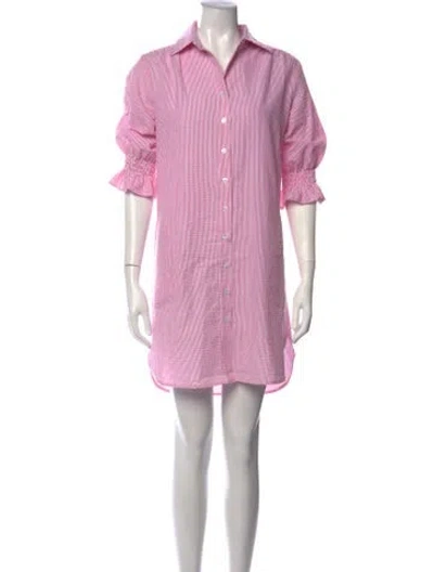 Pre-owned Finley Striped Mini Dress In Pink