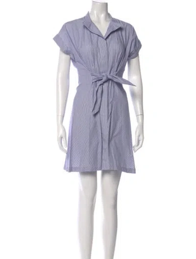 Pre-owned Finley Striped Mini Dress In Purple