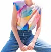 Finley Sydney Crop Top In Abstract Multi In Multi
