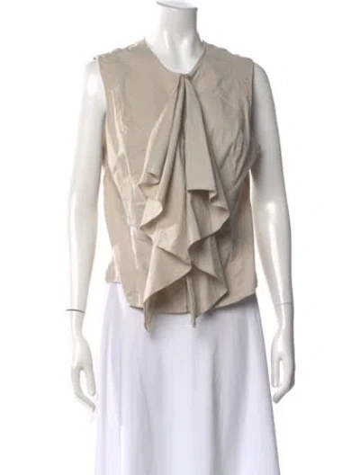 Pre-owned Finley Vintage Sleeveless Blouse In Neutral