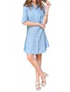 Finley Women's Agatha Linen Dress In Blue In Blue