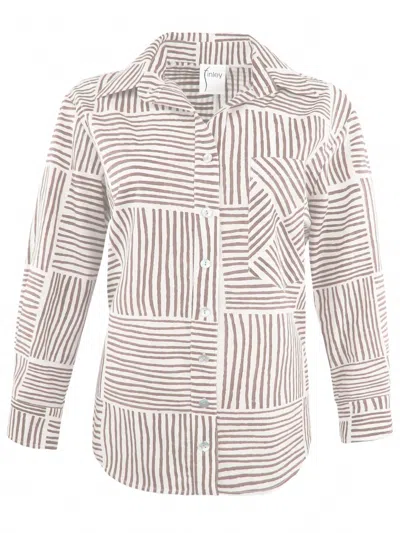 Finley Women's Andie Boyfriend Shirt In Gold In Neutral