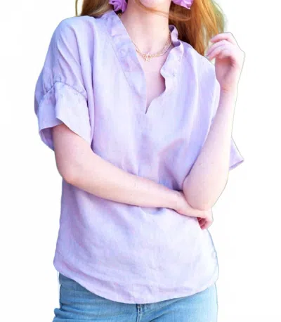 Finley Women's Chambray Crosby Top In Lilac In Purple