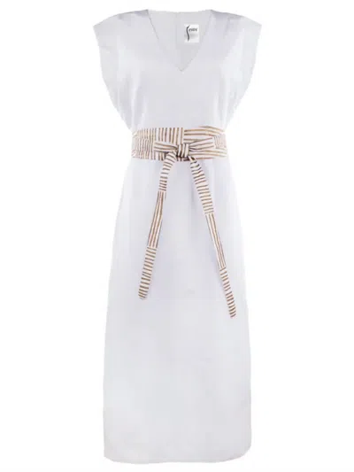 Finley Women's Long Shift Beverly Dress In White In Pink