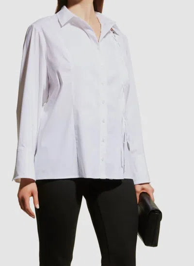 Finley Women's Naomi Lace Up Top In White