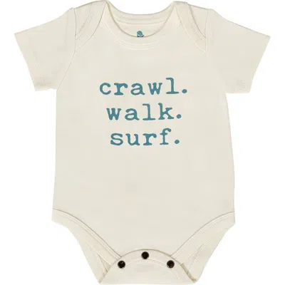 Finn & Emma Kids' Finn + Emma Organic Baby Graphic Bodysuit |  Crawl Walk Surf In Neutral
