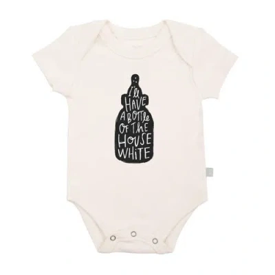 Finn & Emma Kids' Finn + Emma Organic Baby Graphic Bodysuit | House White In Neutral