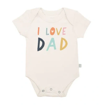 Finn & Emma Finn + Emma Organic Baby Graphic Bodysuit | Love Dad In Neutral