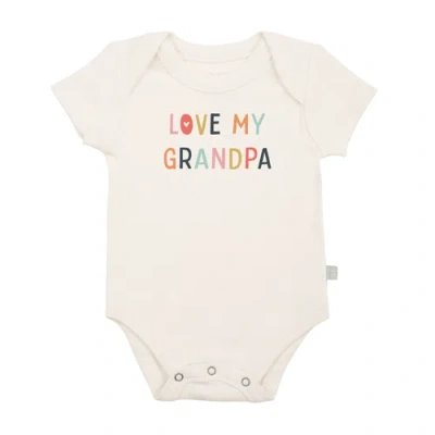 Finn & Emma Kids' Finn + Emma Organic Baby Graphic Bodysuit | Love Grandpa In Neutral