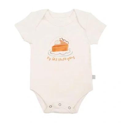 Finn & Emma Kids' Finn + Emma Organic Baby Graphic Bodysuit | Thanksgiving Pie In Neutral