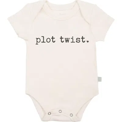 Finn & Emma Kids' Finn + Emma Organic Babygraphic Bodysuit | Plot Twist In Neutral