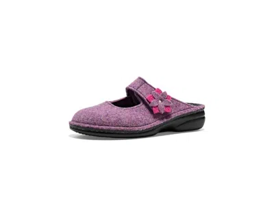 Finn Comfort Arlberg Women's Clog Shoes Lavanda/pink Wollfilz: Eu 40 (us Women's 9.5-10) Medium, Leather/wool In Purple