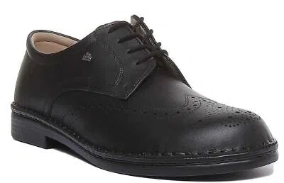 Pre-owned Finn Comfort Budapest Comfort Leather Brogues Mens Sneaker Black Size Us 7 - 13