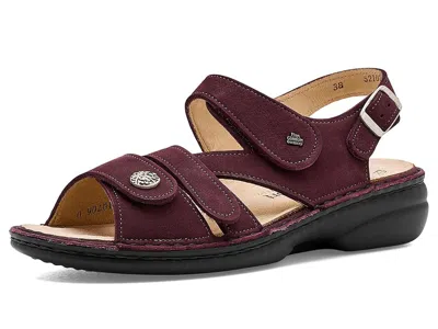Finn Comfort Gomera Ankle Strap Slide Sandal In Burgundy
