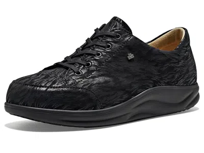 Finn Comfort Ikebukuro Women's Lace Up Casual Shoes Schwarz Aumi: Uk 6 (us Women's 8.5) Medium, Leather/suede In Black