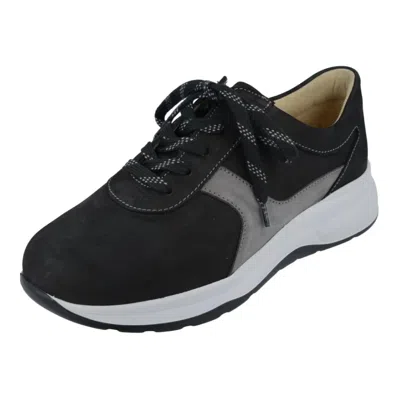 Finn Comfort Men's Buggy Patagonia Wide Walking Shoes In Schwarz/street In Black