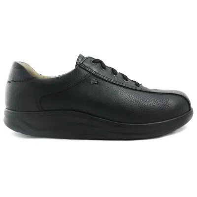 Pre-owned Finn Comfort Mens Shoes Watford Casual Low-profile Lace-up Outdoor Leather In Black