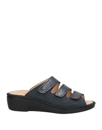 Finn Comfort Woman Sandals Midnight Blue Size 7 Leather