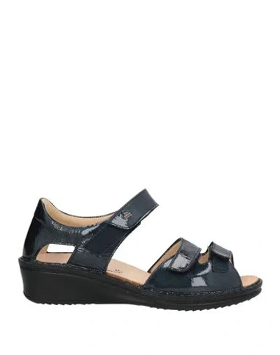 Finn Comfort Woman Sandals Midnight Blue Size 9 Leather