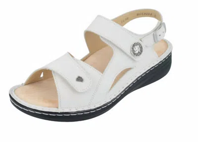 Finn Comfort Women's Barbuda Sandal In Bianco Nubuck In White