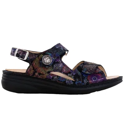Finn Comfort Women's Barbuda Sandal In Dark Blue Irpino In Multi