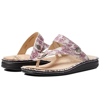 Finn Comfort Women's  Alexandria Thong Berry Treccia Slip On Sandals Htat502 In Multi