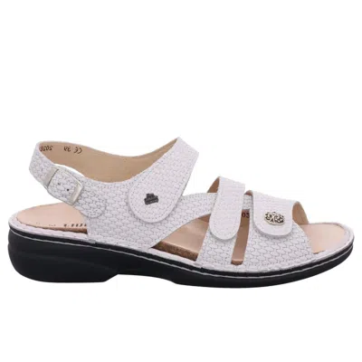 Finn Comfort Women's Gomera-s Leather Sandals In White Lotus