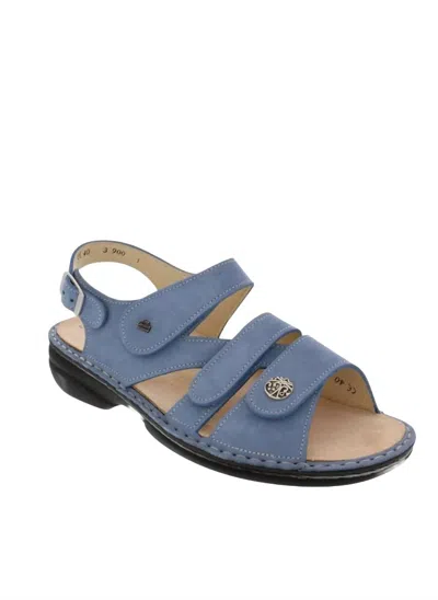 Finn Comfort Women's Gomera-s Sandal In Blue Nubuck Ss24