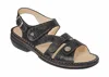 Finn Comfort Women's Gomera Sandal In Black Plisseelight In Black