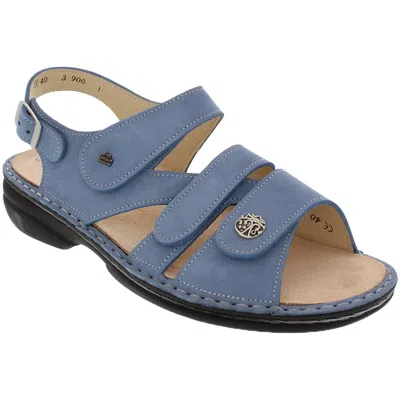 Finn Comfort Women's Gomera Sandals - Medium In Blue Nubuck