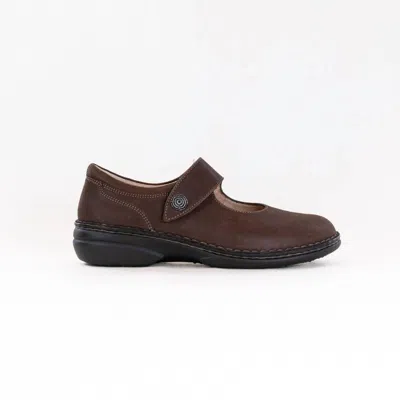 Finn Comfort Women's Laval Shoes - Wide In Ebony Longbeach In Brown
