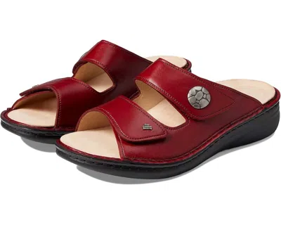 Finn Comfort Women's Moorea-s Sandals In Red Sierra In Burgundy