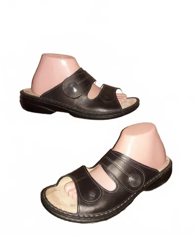 Finn Comfort Women's Sansibar-s Open Toe Sandals In Cigar Luxory In Black