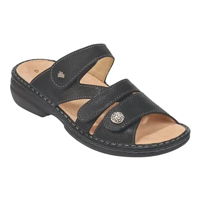 Pre-owned Finn Comfort Women's Ventura Soft Footbed Sandal 82568 - Black Longbeach Nwb