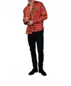 Finney Ruben Long Sleeve Shirt In Red Jaguar In Red