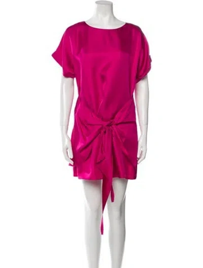 Pre-owned Finney Silk Mini Dress W/ Tags In Pink