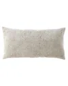 Fino Lino Linen & Lace Velluto Oblong Pillow In Silver