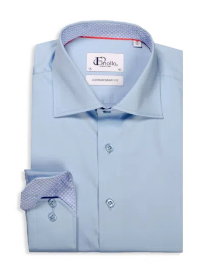 Finollo Men's Contemporary Fit Dress Shirt In Light Blue