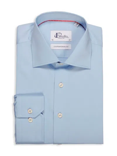 Finollo Men's Contemporary Fit Dress Shirt In Light Blue