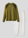 Fioboc Cozyspacer Suedepatch Sweatshirt And Zip Ankle Jogger Set
