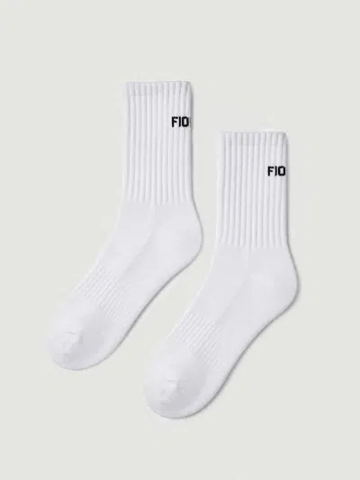 Fioboc Everyday Tall Crew Sock In White